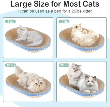Cat Scratcher Bed 2PCS 23.6x14.9” Cardboard Cat Bed - Image 6