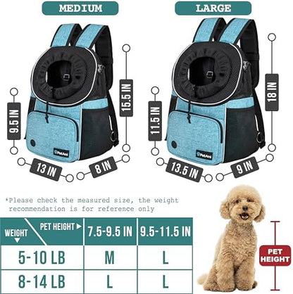 PetAmi Adjustable Cat & Dog Chest Carrier Backpack, Ventilated - Image 3