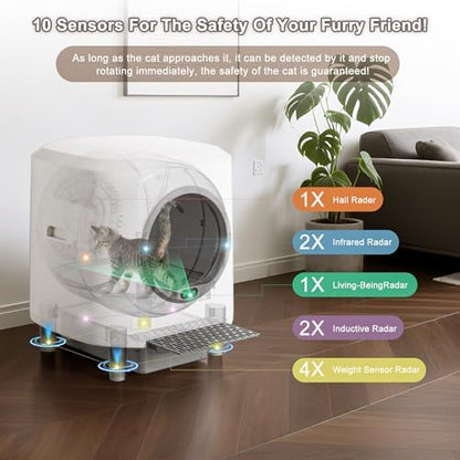 Automatic Litter Box, Self Cleaning Litter Box, Odor Control, 90L Capacity - Image 4