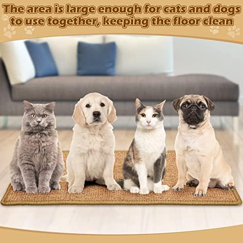 Riakrum 2 Pack Large Cat Scratch Pad Sisal Mat 32 x 16 Inches - Image 6