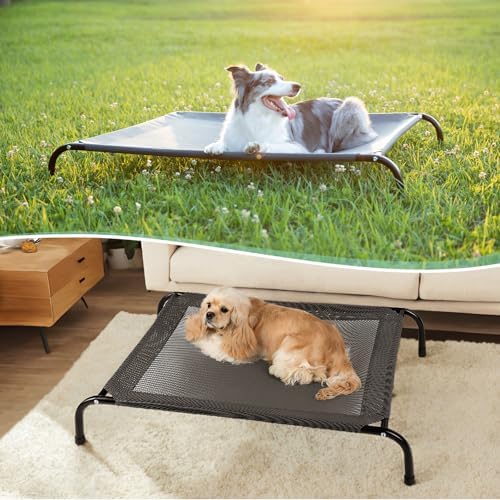 Cooling Elevated Dog Bed with Non-Slip Floor Protectors & Breathable Mesh - Image 4