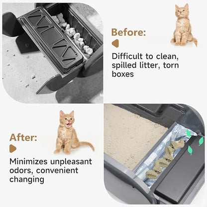40 Litter Box Liners with a Permanent Waste Receptacle Compatible with Nature's - Image 4