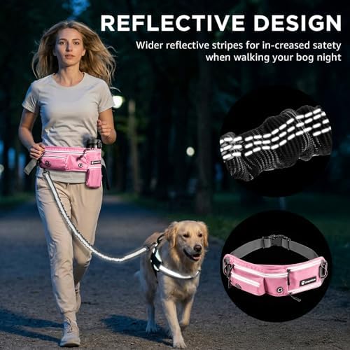Hands Free Dog Leash with Waist Pack Bungee - Image 5