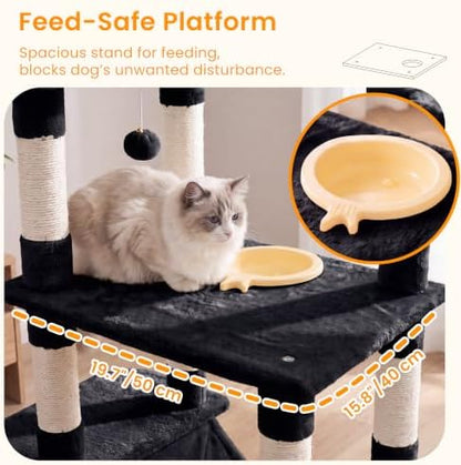 Heybly Tall Cat Tree 78-inch Multi-Level Cat Tower - Image 3