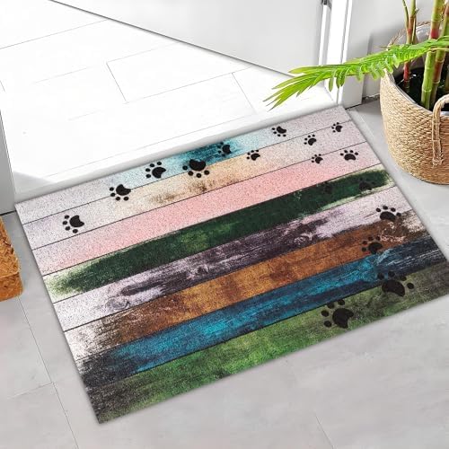 Darkyazi Colorful Door Mat 23.6" x 35.4" Waterproof and Stain-Resistant Front by DARKYAZI