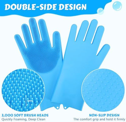 Pecute Silicone Pet Grooming Gloves - Image 3