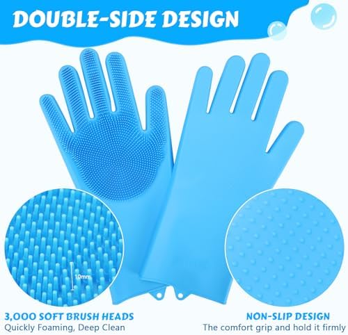 Pecute Silicone Pet Grooming Gloves - Image 3
