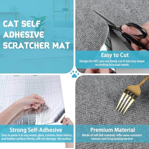 LSGCQ Cat Scratch Mat Self Adhesive Cat Scratch Furniture Protector - Image 3