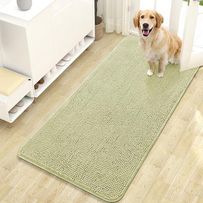 OLANLY Dog Door Mat for Muddy Paws 47x24, Super Absorbent Chenille Mud Mat by OLANLY