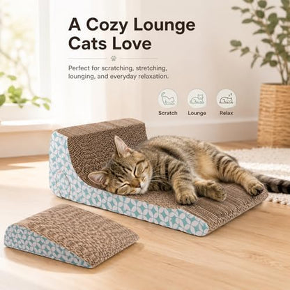 PrimePets Cardboard Cat Scratcher Ramp - Image 3