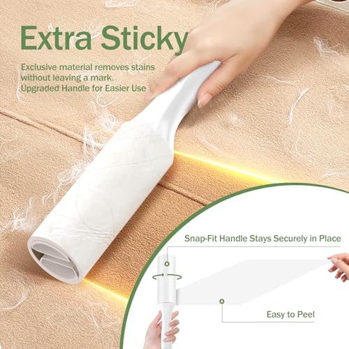 Mini Lint Roller 2 Pack for Pet Hair, 100 Sheets Total - Image 2