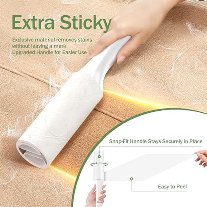 Mini Lint Roller 2 Pack for Pet Hair, 100 Sheets Total - Image 2