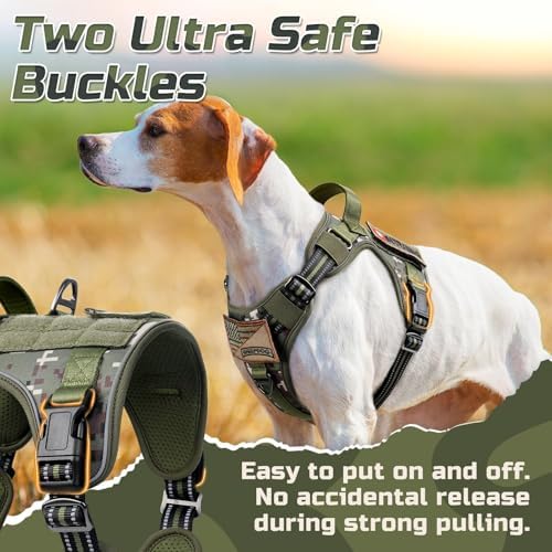 rabbitgoo Tactical Dog Harness for Medium, No Pull Military Service Vest - Image 3