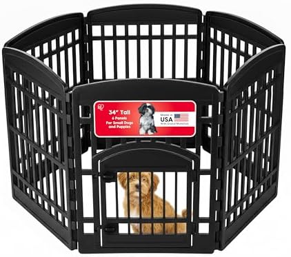 IRIS USA 6-Panel Dog Playpen, Pet Enclosure by IRISUSA