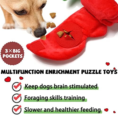 lilfrd Rose Valentines Day Dog Toy, Squeaky Crinkle Puzzle Gift - Image 4