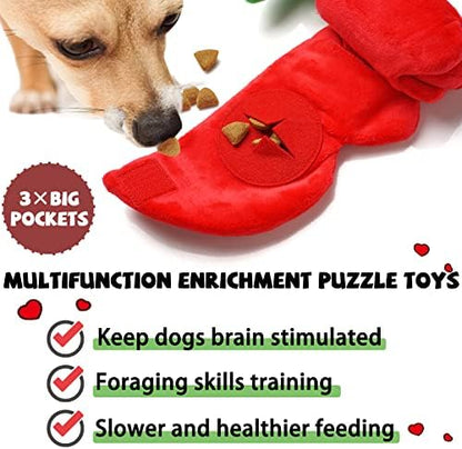 lilfrd Rose Valentines Day Dog Toy, Squeaky Crinkle Puzzle Gift - Image 4