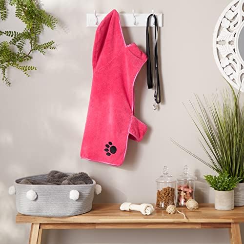 Bone Dry Pet Robe Collection, Embroidered Absorbent Microfiber Bath Robe - Image 6