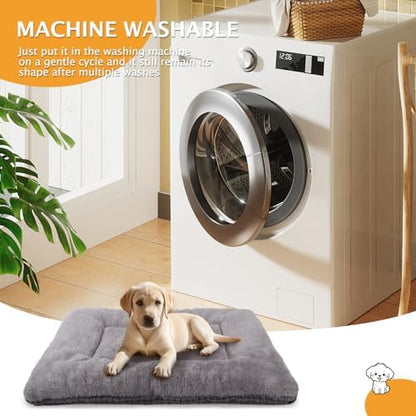 Reversible Dog Bed Mat with Plush and Corn Velvet, Soft Warm Pet Cushion - Image 6