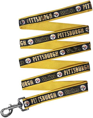 NFL PET Leash Pittsburgh Steelers Dog Leash, Medium Football Team Leash by PETSFIRST