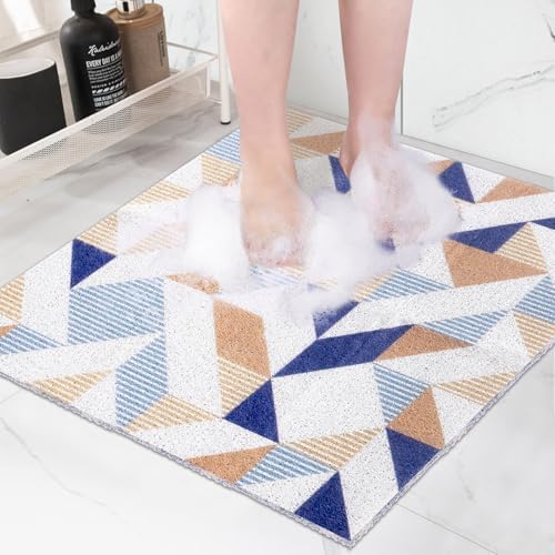 Square Shower Mat, Yonala 24 x 24 Inch Stylish Non Slip Shower Mats by Yonala