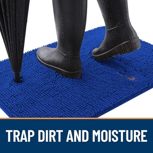 OLANLY Dog Door Mat for Muddy Paws 59x20, Super Absorbent Chenille Mud Mat - Image 2