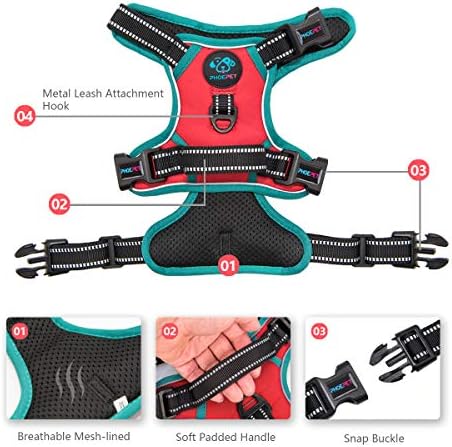 PHOEPET 2019 Upgraded No Pull Dog Harness, Reflective Adjustable Vest, - Image 3
