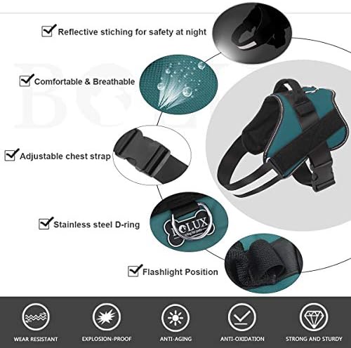 Bolux Dog Harness, No-Pull Reflective Dog Vest, Breathable Adjustable Pet - Image 2
