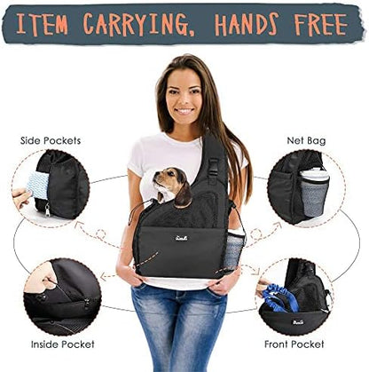 Lukovee Pet Sling, Hands Free Hard Bottom Papoose - Image 4