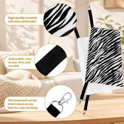 Jetec 2 Pack Cat Hammock for Cage, Tiger Stripes - Image 6