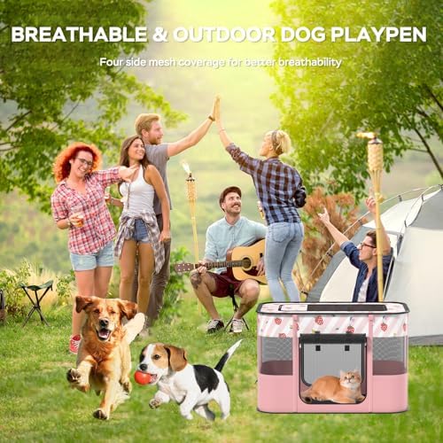 XRG Foldable Pet Playpen, Indoor Cat cage Puppy Crates M - Image 2