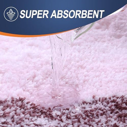 OLANLY Bathroom Runner Rug 59x20, Extra Soft Absorbent Microfiber Bath Rugs - Image 3