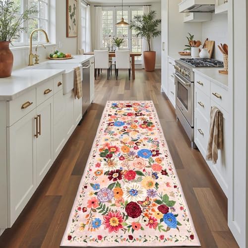 Blush Runner Rug for Hallways Kitchen 2x8 by WelcometoBabovid