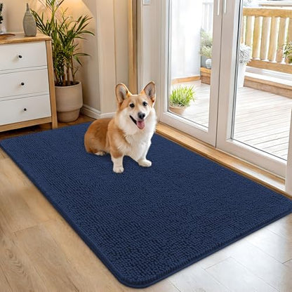 OLANLY Dog Door Mat for Muddy Paws 45x27, Super Absorbent Chenille Mud Mat by OLANLY