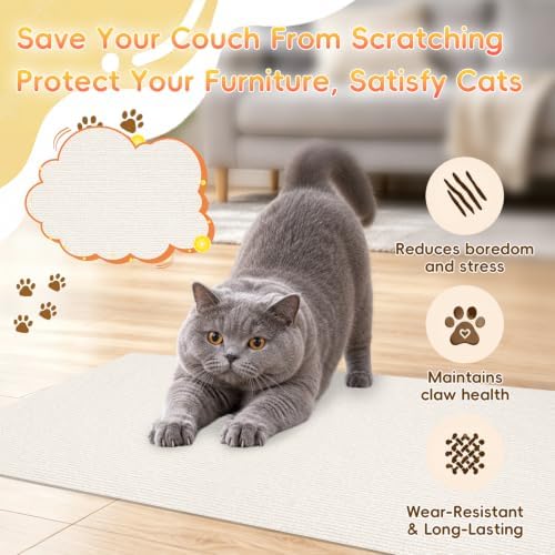Cat Scratch Furniture Protector, Self-Adhesive Cat Couch Protector - Image 2