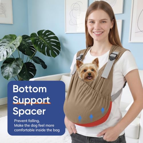 Supet Dog Sling Carrier for Pets, Adjustable Hands Free Front Chest Pouch - Image 5