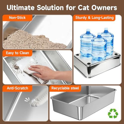 Extra Large Stainless Steel Litter Box - Image 4