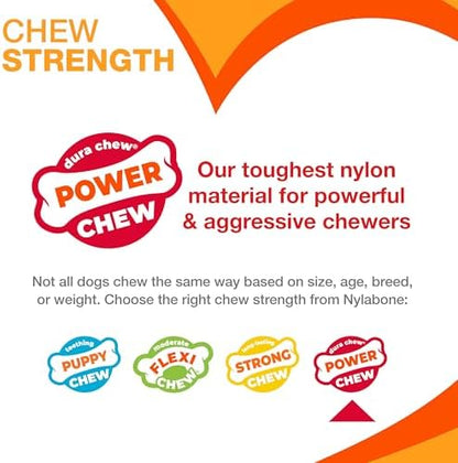 Nylabone Power Chew Original Bone Dog Chew Toy, Chicken Flavor - Image 4