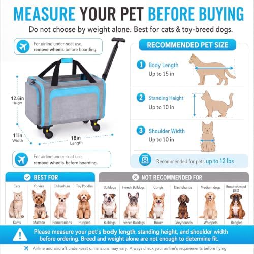 Airline Pet Carrier with Wheels - Image 2