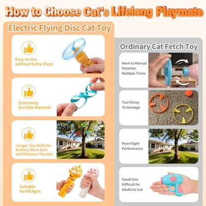 BABORUI Cat Toy Disc Launcher, Rechargeable Interactive Cat Fetch Toy Launcher - Image 2
