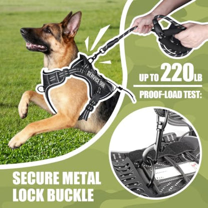 Dog Harness and Leash Set for Small Dogs, No Pull Tactical Dog Harness - Image 4