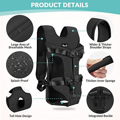 Lukovee Dog Backpack Carrier, Adjustable Front Carrier - Image 3