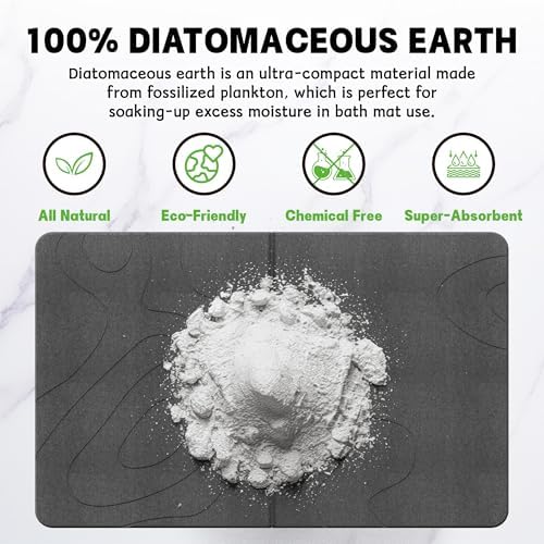 30*20 Stone Bath Mat Diatomaceous Earth Shower Mat - Image 3
