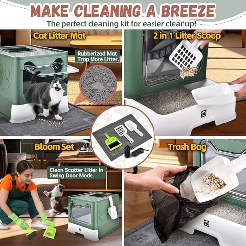 Covered Cat Litter Box, Extra Large Drawer Design - Image 6