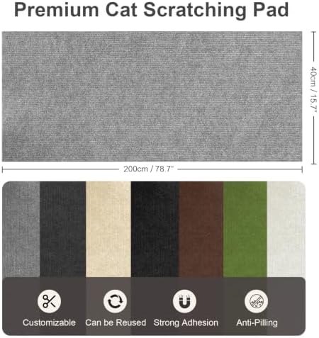 Large Cat Scratcher, 78.7x15.7 Cat Scratch Furniture Protector - Image 2