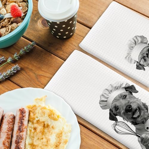 Dog Kitchen Towels Decor Set of 2 - Image 4