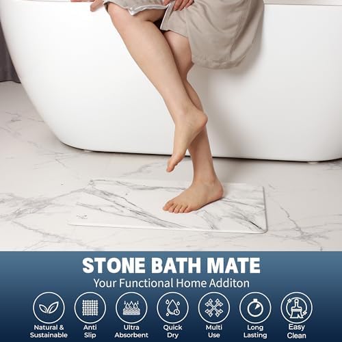 Stone Bath Mat Diatomaceous Earth Shower Mat - Image 4