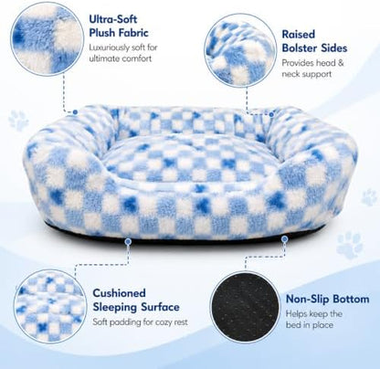 Washable Dog Bed for Small Medium Dogs, Soft Plush Pet Bed - Image 3