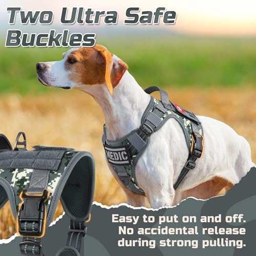 rabbitgoo Tactical Dog Harness for Small, No Pull Military Service Vest - Image 2