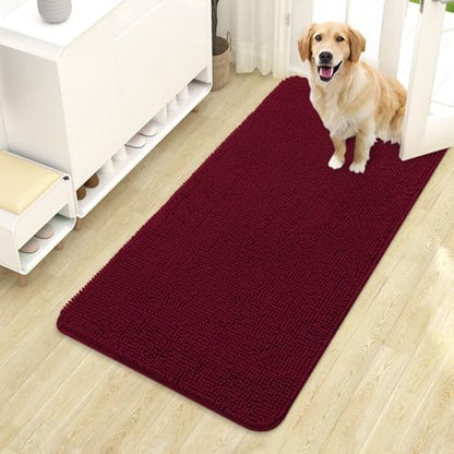 OLANLY Dog Door Mat for Muddy Paws 44x24, Super Absorbent Chenille Mud Mat by OLANLY