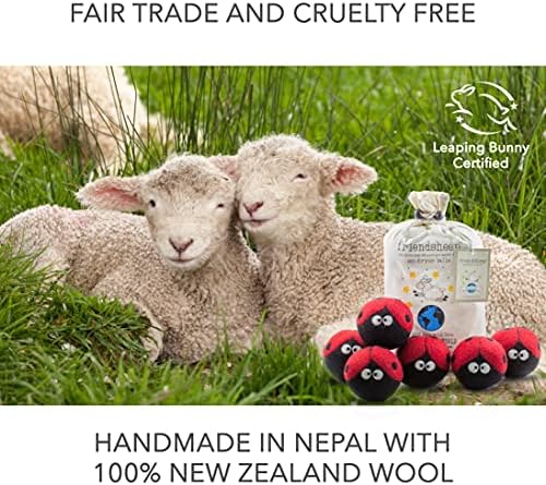 Friendsheep Wool Dryer Balls, Organic Reusable Fabric Softener Alternative - Image 6